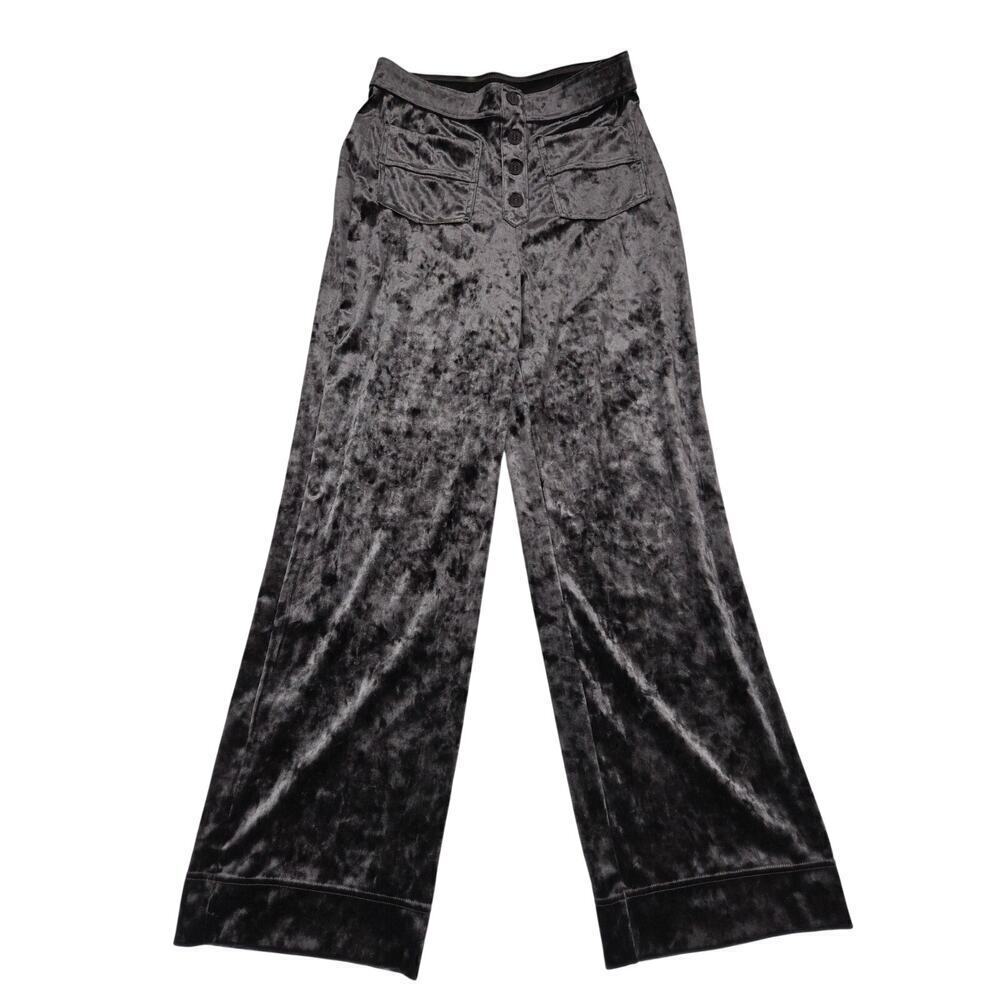 Halara Purple Velveteen Stretch Straight Leg Pants 4 Pocket NWOT M